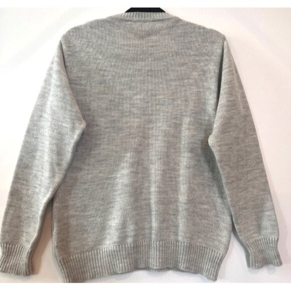 Vintage 70’s Kingsport Mens V-Neck Gray Sweater Small (34-36) Business Casual - Picture 5 of 6